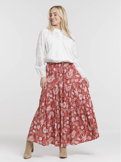 Jupe longue fleurie femme