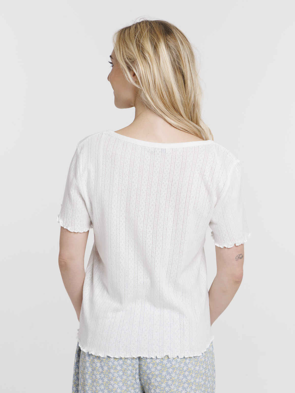 Haut de pyjama blanc cassé femme Haut de pyjama blanc cassé femme