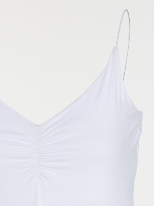 Débardeur bretelle blanc femme