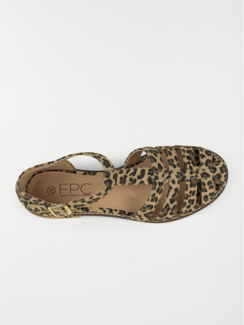 Sandales fermées léopard femme (36-41)