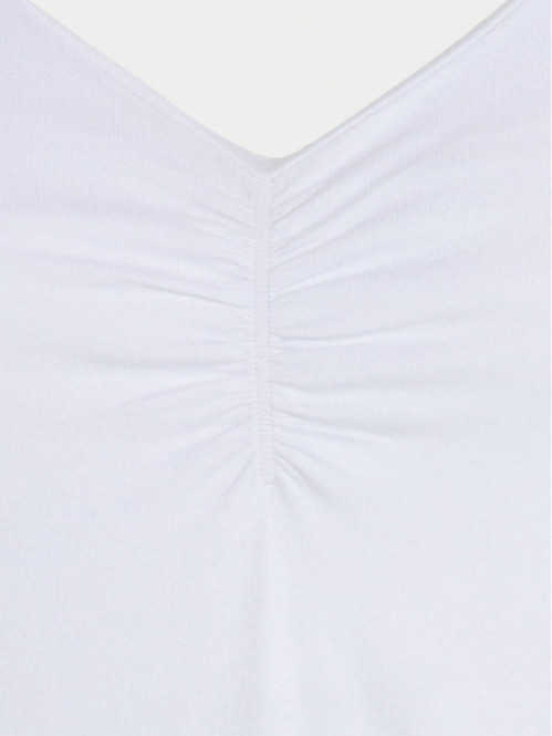 Débardeur bretelle blanc femme