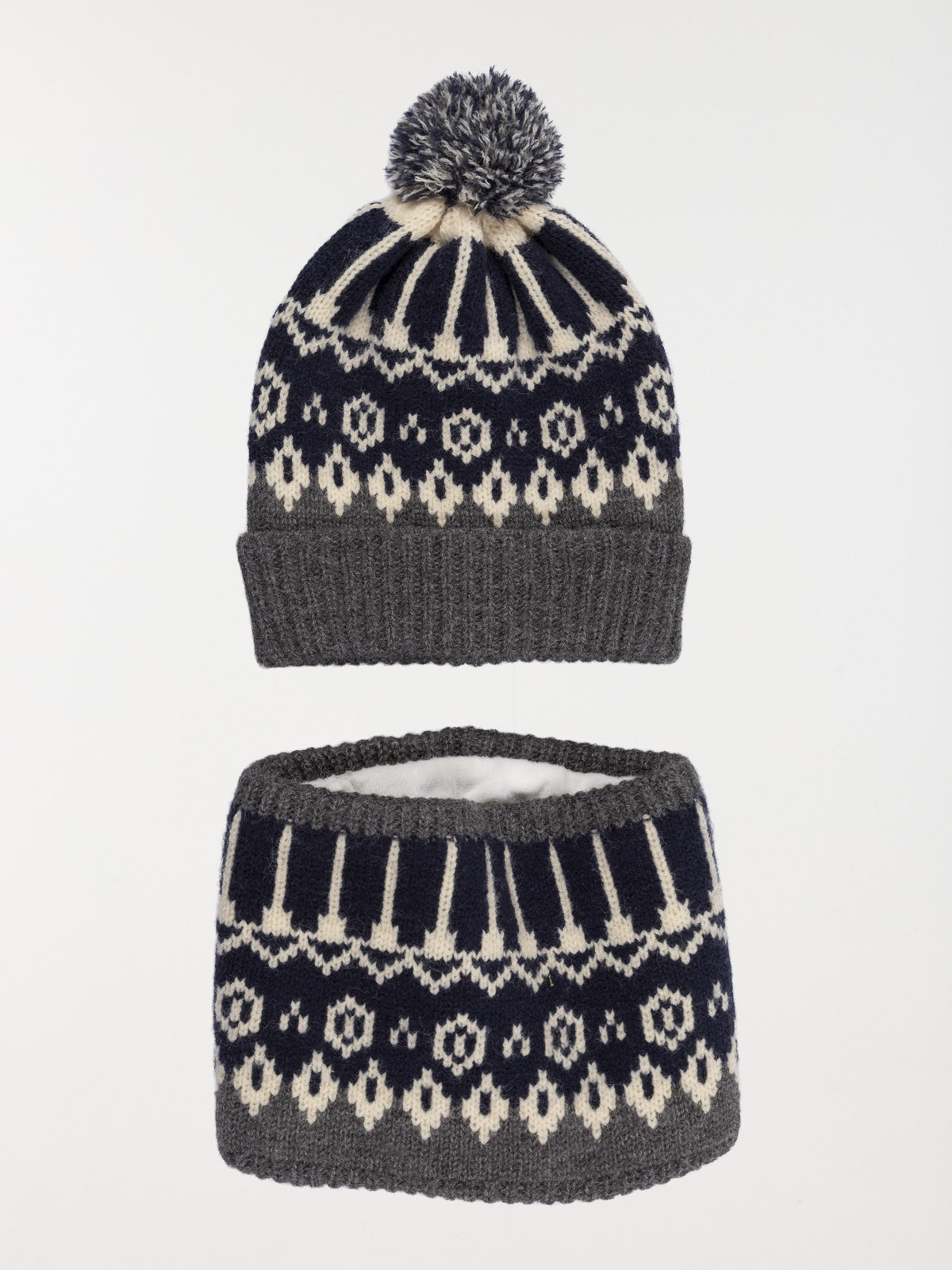  Ensemble snood ert bonnet garçon
