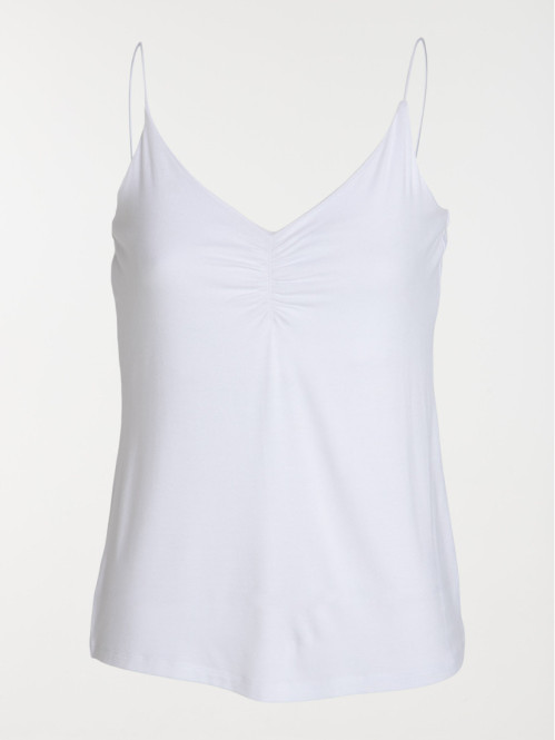Débardeur bretelle blanc femme