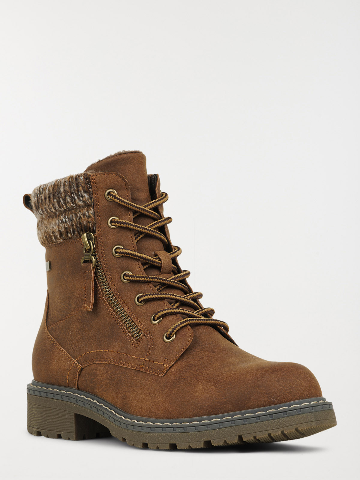 Bottines à lacets marrons femme (36-41)