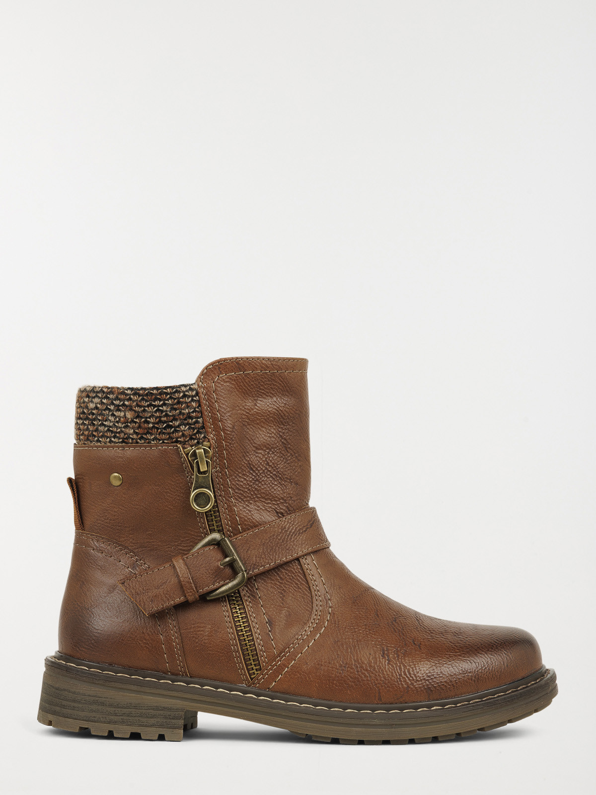 Bottines plates marrons femme (36-41) Bottines plates marrons femme (36-41)