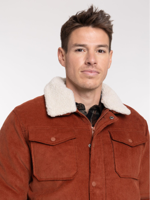 Blouson col sherpa homme