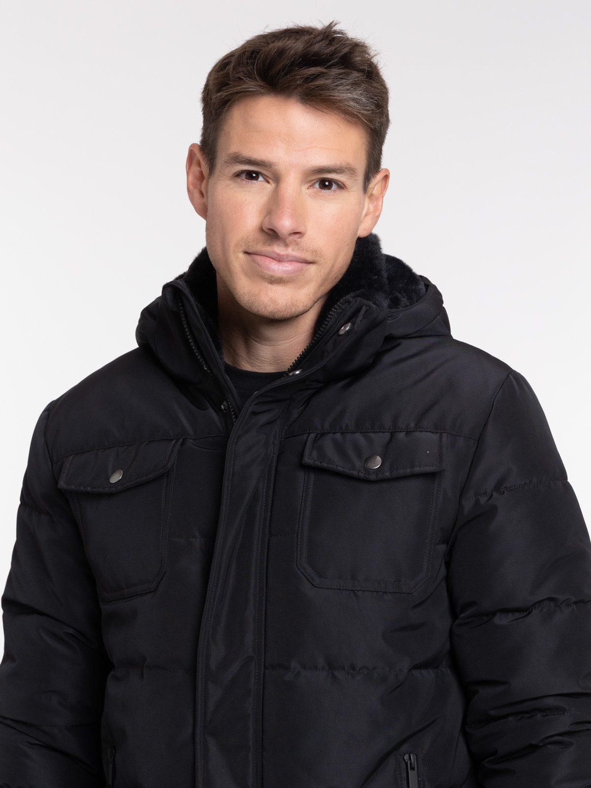 Blouson à capuche noir homme Blouson à capuche noir homme