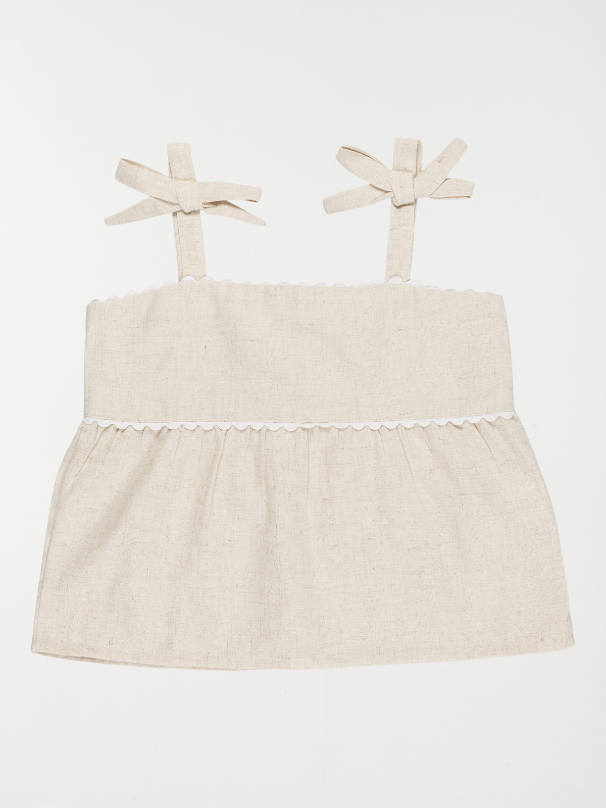 Blouse sans manches noeud fille (3-12A)