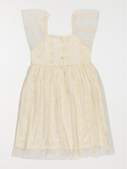 Robe cérémonie tulle brodé fille (3-12A) Robe cérémonie tulle brodé fille (3-12A)