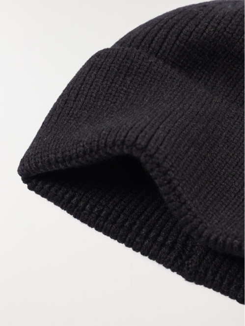 Bonnet noir revers garçon