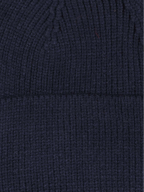 Bonnet revers marine garçon