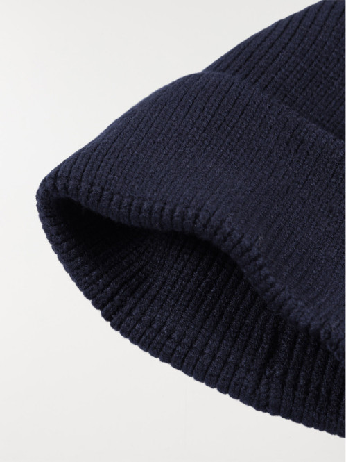 Bonnet revers marine garçon