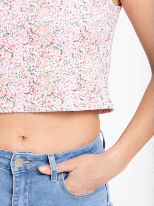 Débardeur fleuri orange...