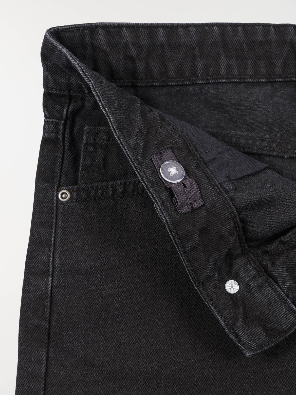 Jean baggy noir bleach garçon (XXS-M)