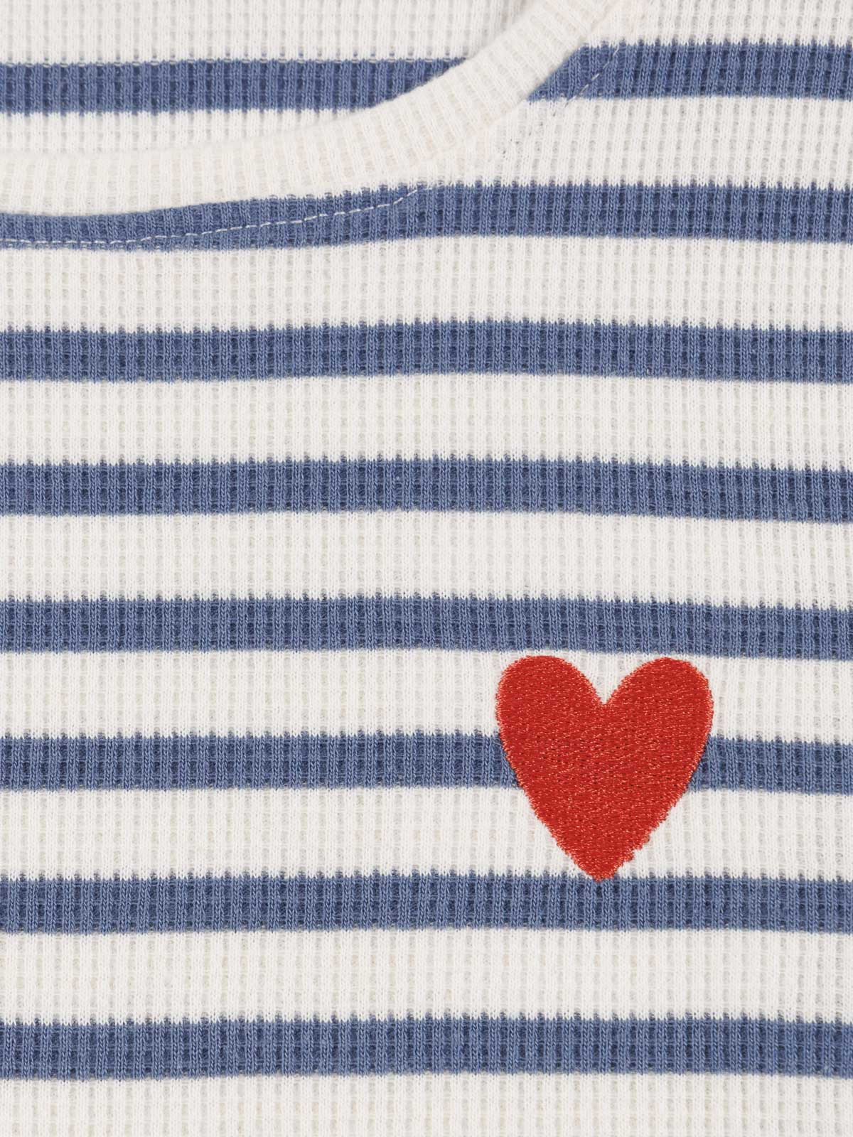 Tee-shirt rayé cœur brodé fille (3-12A)