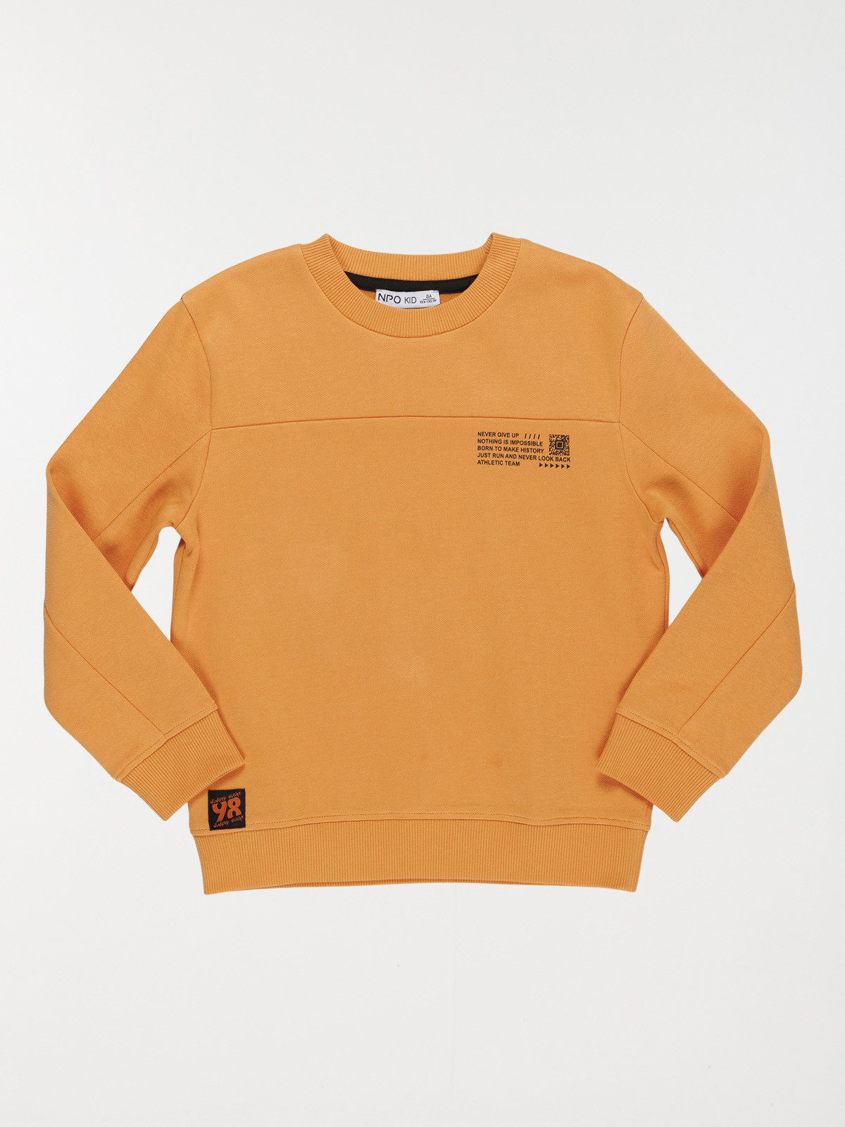 Sweat uni col rond garçon (3-12A)