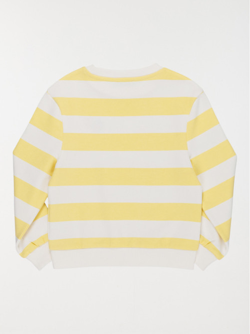 Sweat rayé motif fraise...