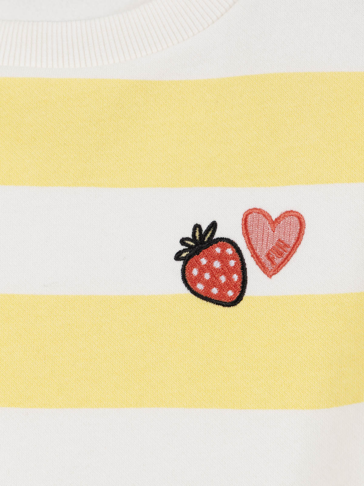 Sweat rayé motif fraise fille (3-12A) Sweat rayé motif fraise fille (3-12A)