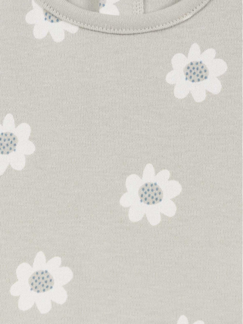 Dors-bien motifs fleurs fille (3-24M)