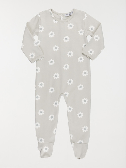 Dors-bien motifs fleurs fille (3-24M)