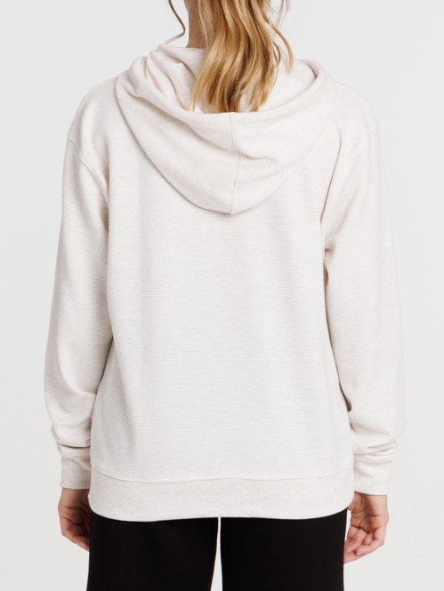 Sweat à capuche écru femme