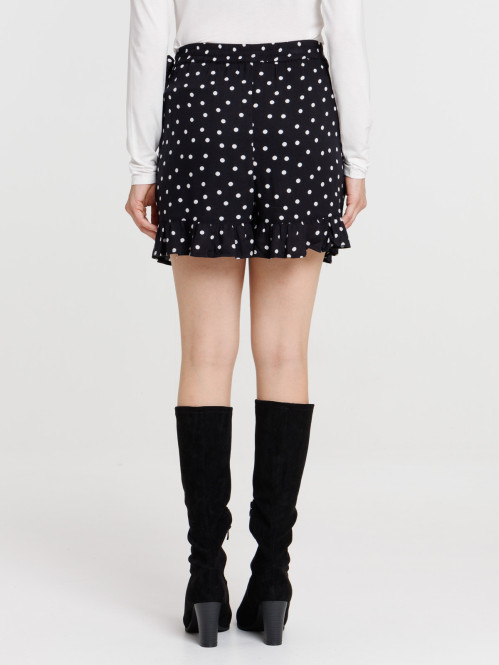 Jupe short à pois femme