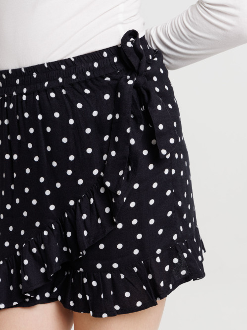 Jupe short à pois femme