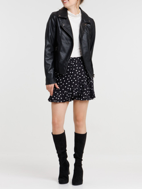 Jupe short à pois femme