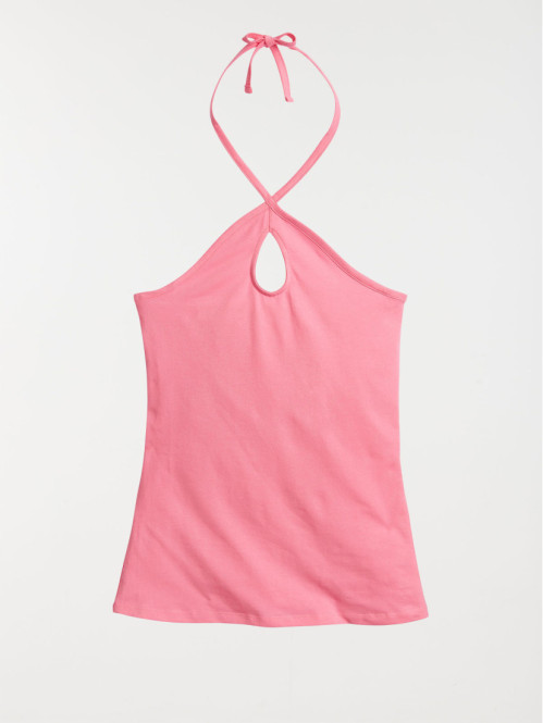 Débardeur rose fantaisie femme