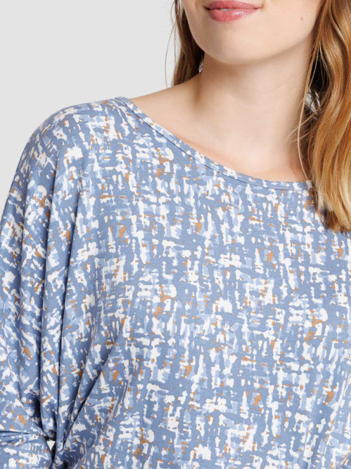 T-shirt imprimé boutons dos...