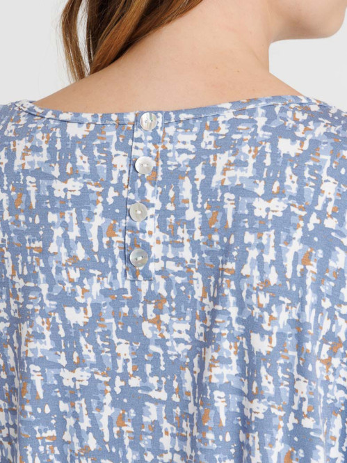 T-shirt imprimé boutons dos...