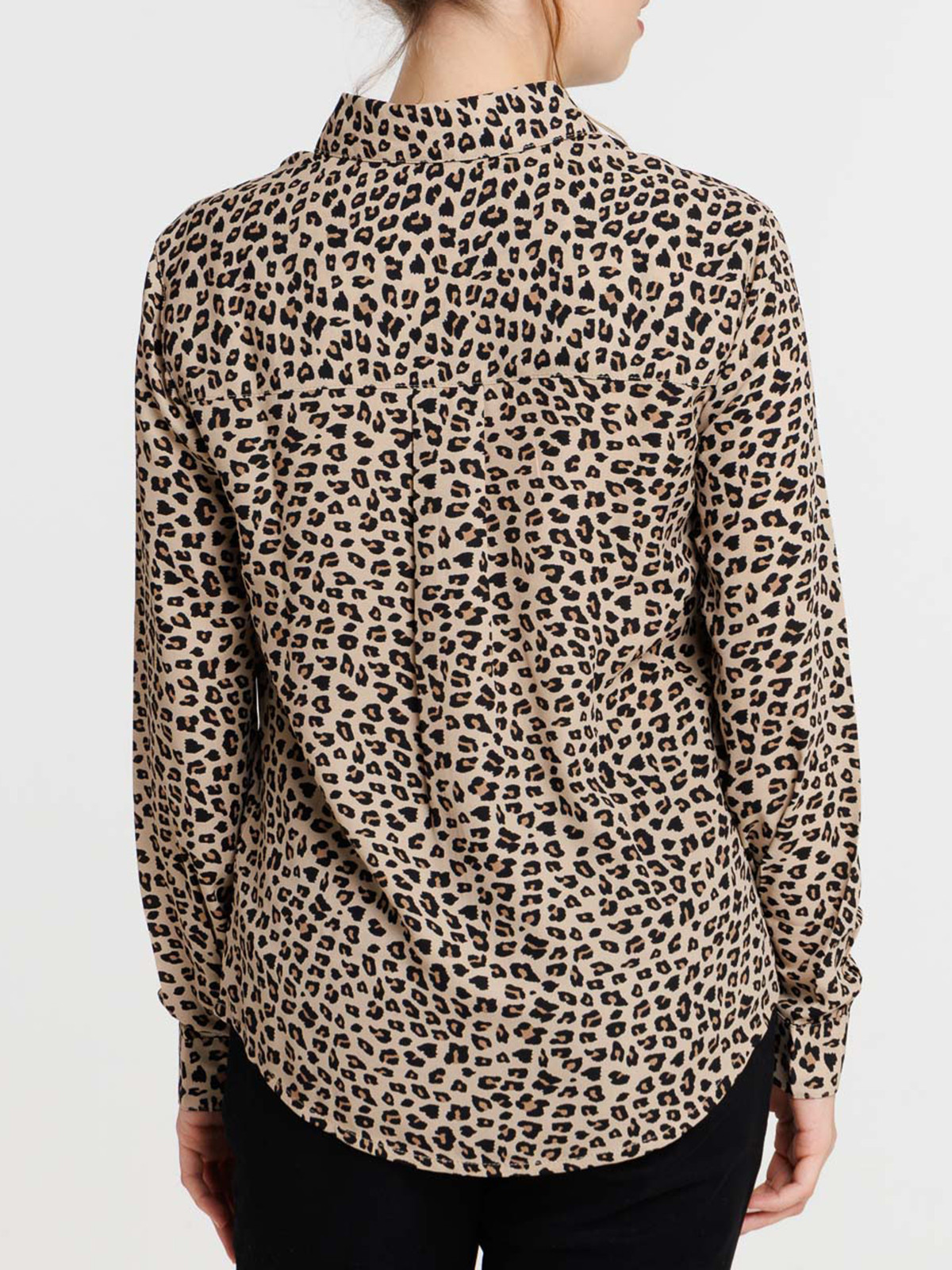 Chemise léopard manches longues femme