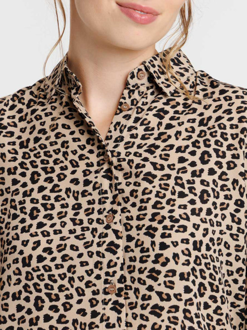 Chemise léopard manches...