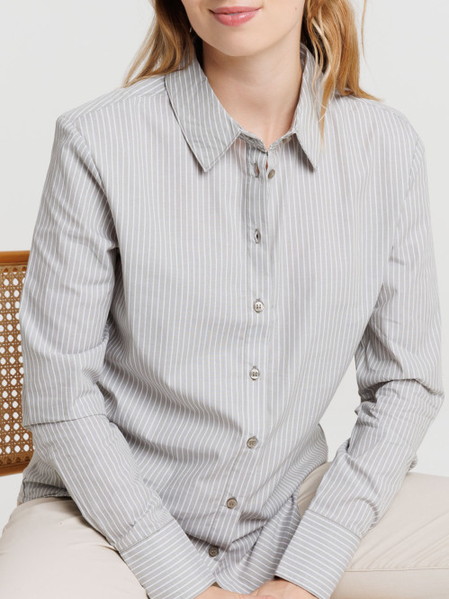 Chemise rayée manches...