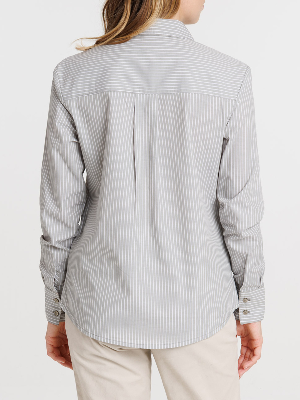 Chemise rayée manches longues femme