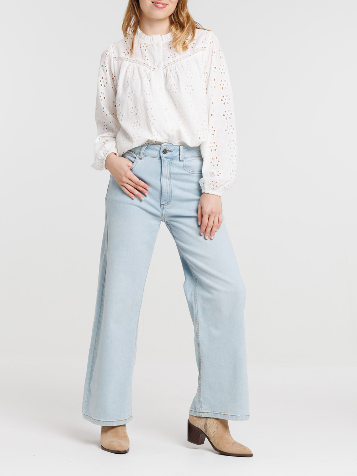 Chemise broderie anglaise femme