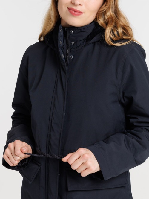 Parka à capuche douce noire...