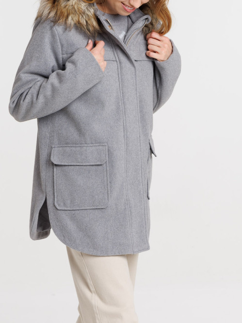 Duffle coat gris clair...