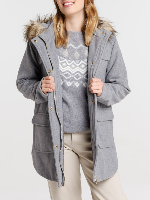 Duffle coat gris clair...