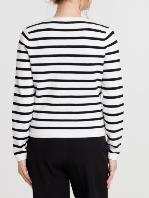 Gilet rayé boutonné femme Gilet rayé boutonné femme