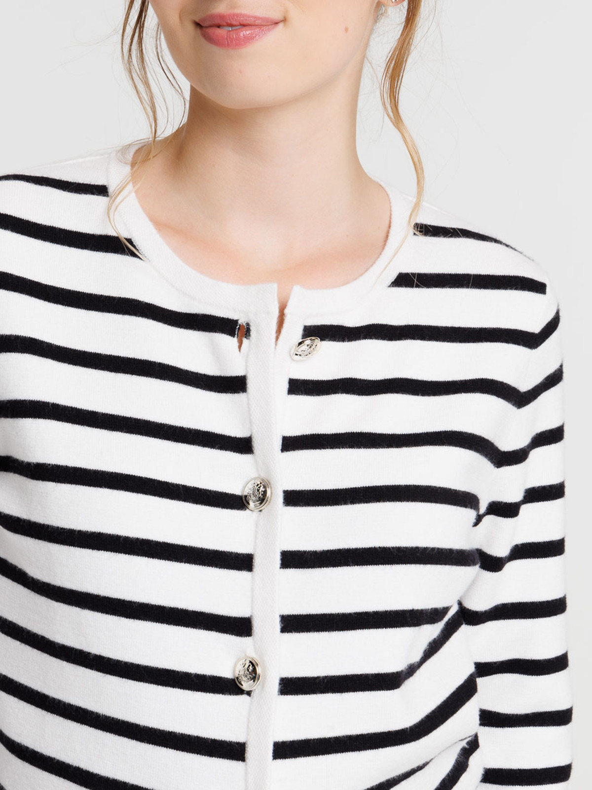 Gilet rayé boutonné femme Gilet rayé boutonné femme