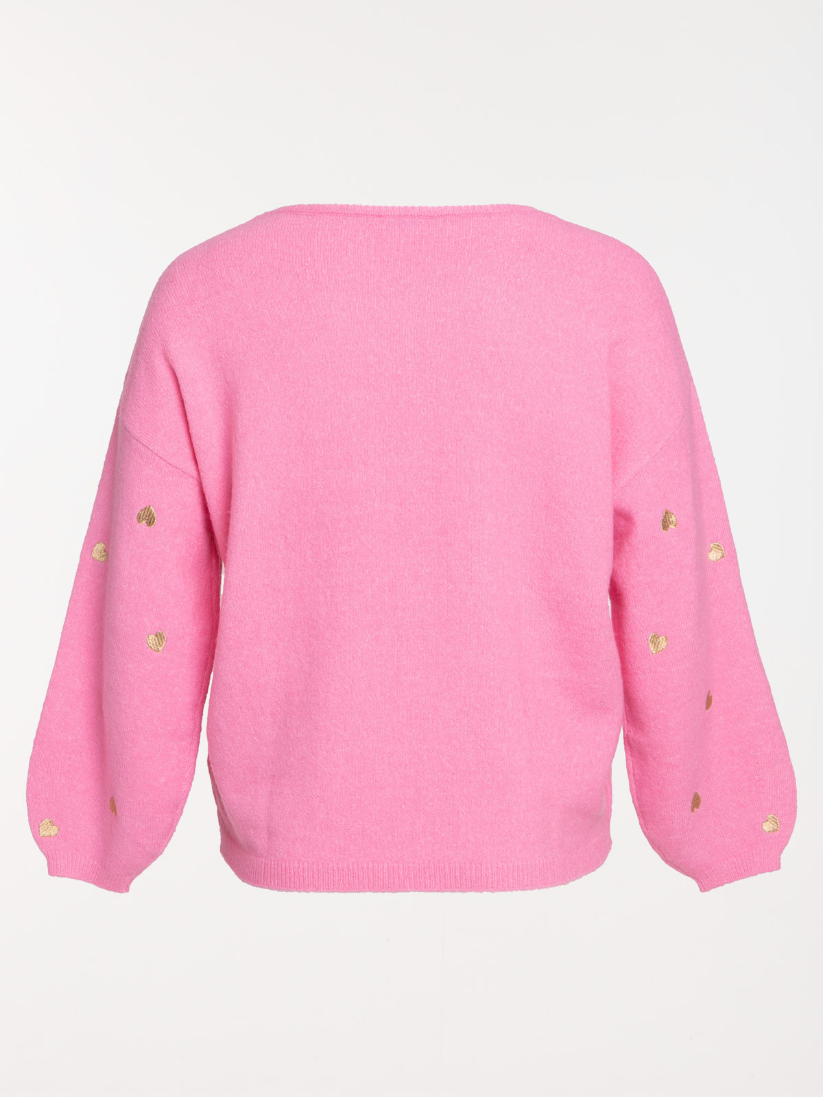 Pull coeurs brodés grande taille femme