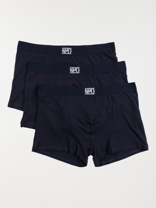Lot de 3 boxers homme marine