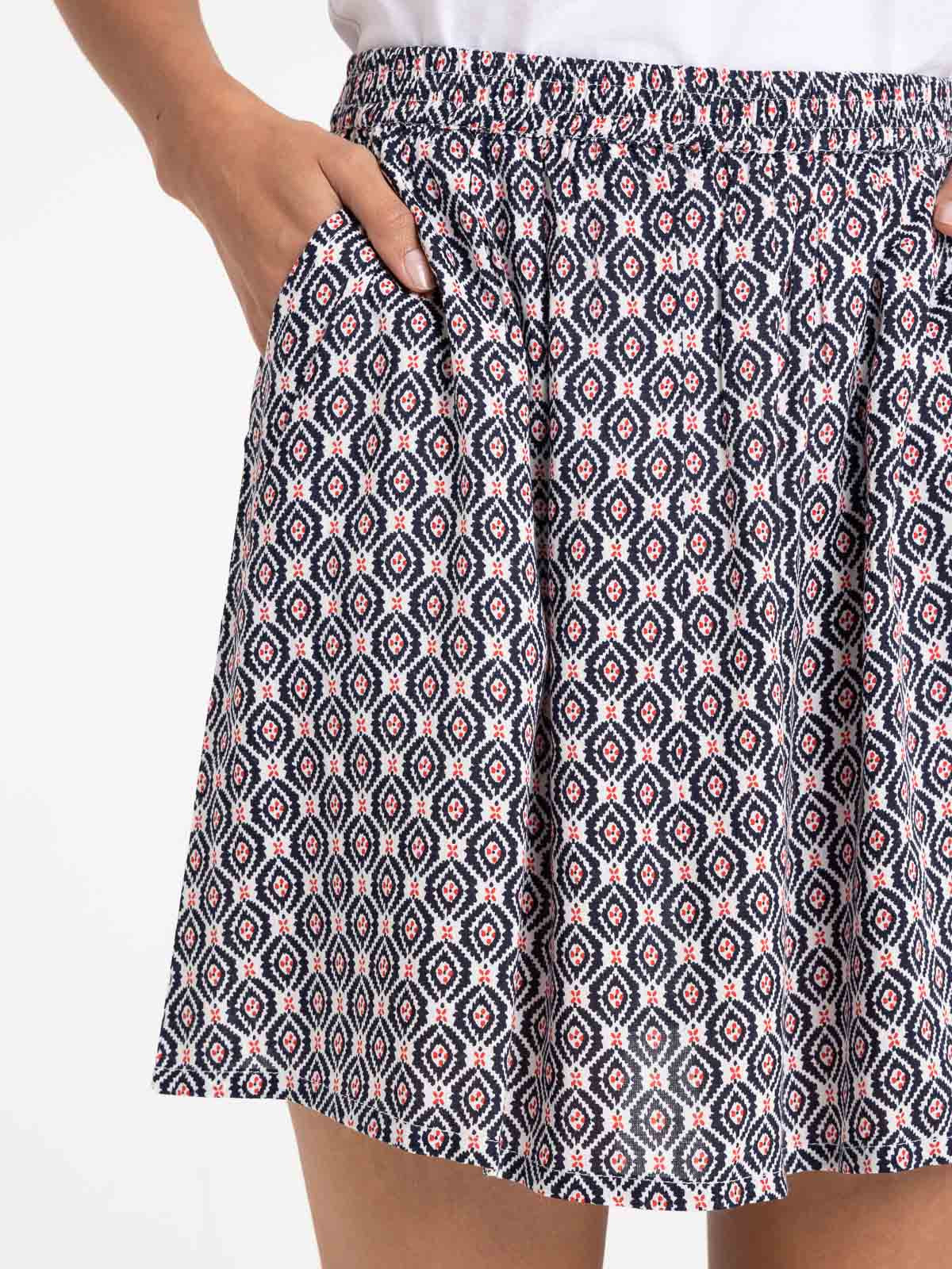 Jupe motif graphique femme