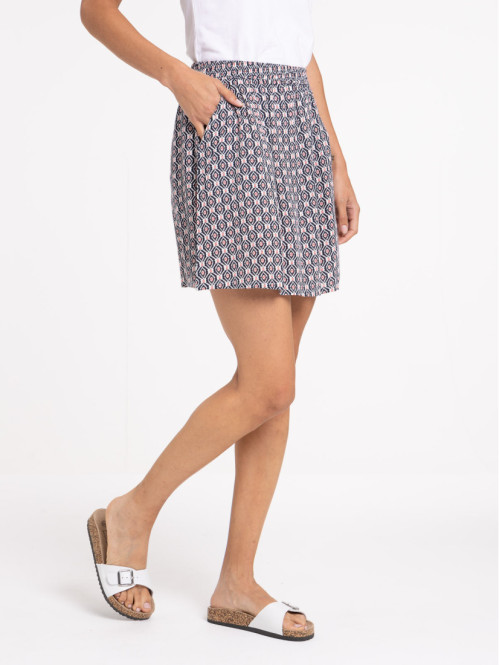 Jupe motif graphique femme