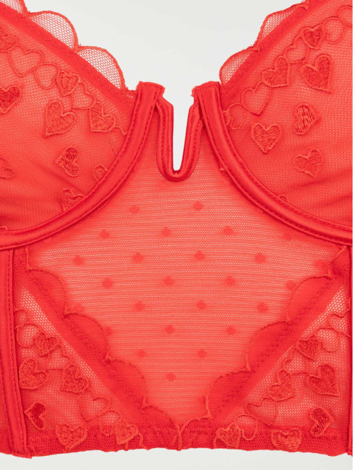 Bustier dentelle coeur...