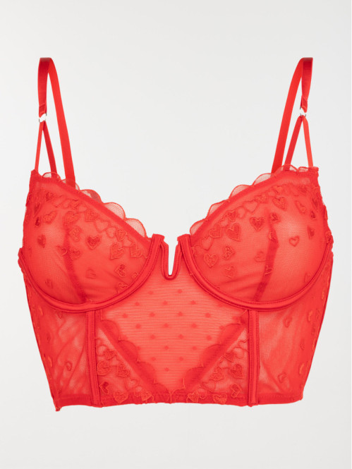 Bustier dentelle coeur...