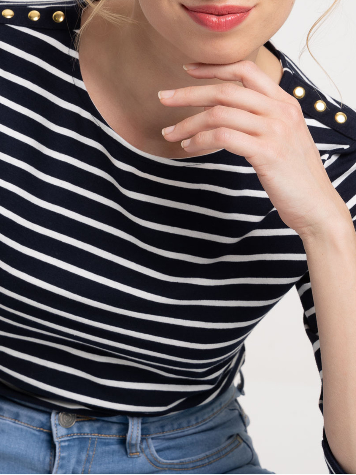 T-shirt manches 3/4 rayées femme T-shirt manches 3/4 rayées femme