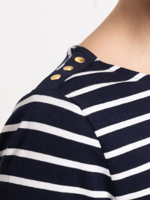 T-shirt manches 3/4 rayées femme T-shirt manches 3/4 rayées femme