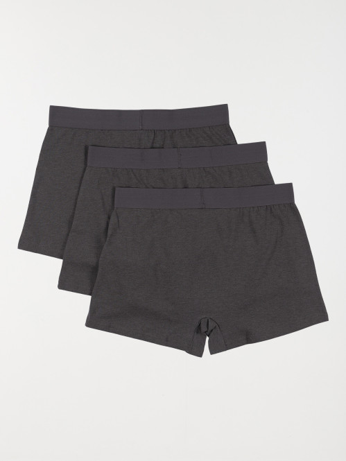 Lot de 3 boxers gris chiné...